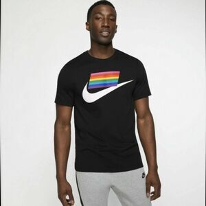 Nike pPride LGBTQ Rainbow Flag‎ T Shirt CD9076-010 Small
